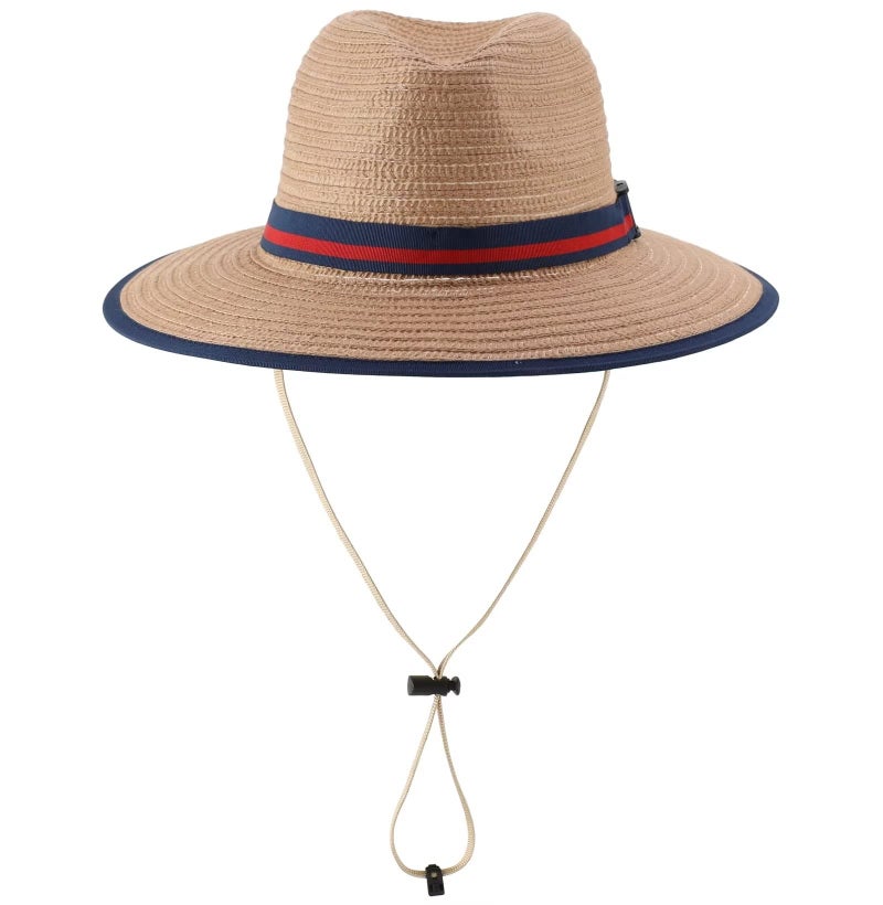 Connectyle Kids Fedoras Boater Hat Sun Protection Hats for Toddler Boy Beach Bucket Sun Hats S Khaki - Image 2